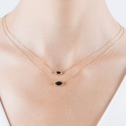 Altın Nikol Küçük Boy Safir Kolye Altın Nikol Küçük Boy Safir Kolye