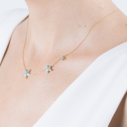 Altın Venüs Firuze Kolye