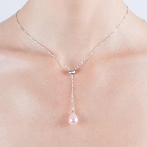 Altın Aria Damla İncili Kolye Küpe